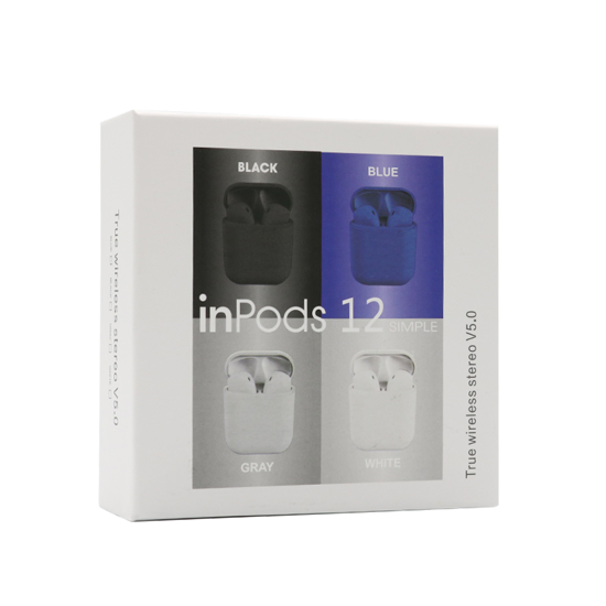 Slušalice Bluetooth Airpods InPods 12 simple HQ bijele