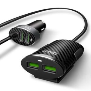 LDNIO C502 5.1A 4 Ports USB Auto Punjač sa produženim kablom