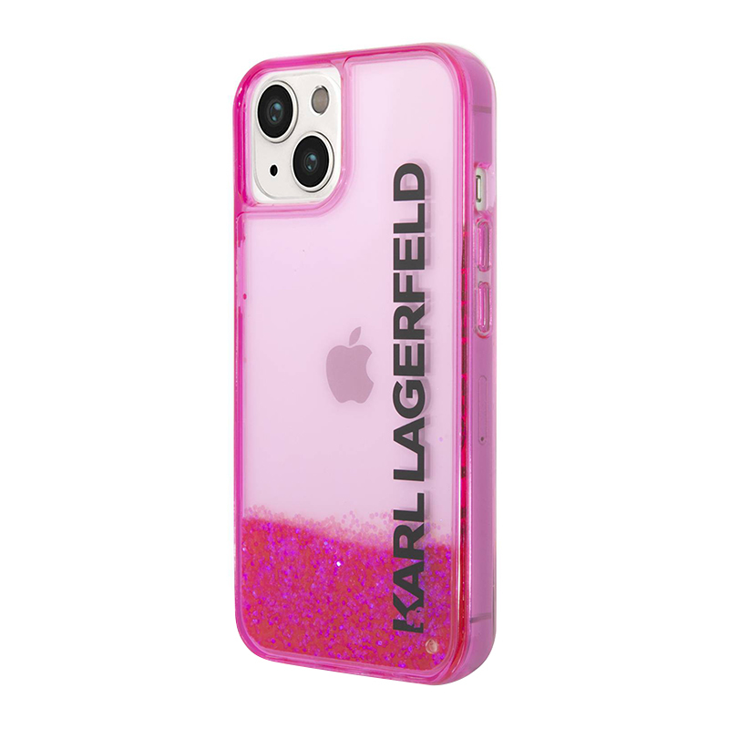 Futrola Karl Lagerfeld Liquid Glitter Elong Hard za Iphone 14 pink Full ORG (KLHCP14SLCKVF)