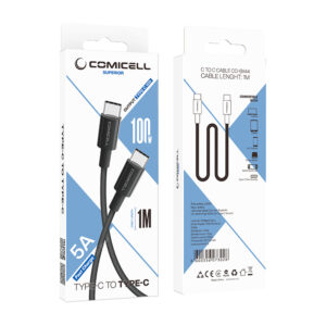 USB data kabal Comicell Superior CO-BX44 Fast 100W 5A Type C 1m crni